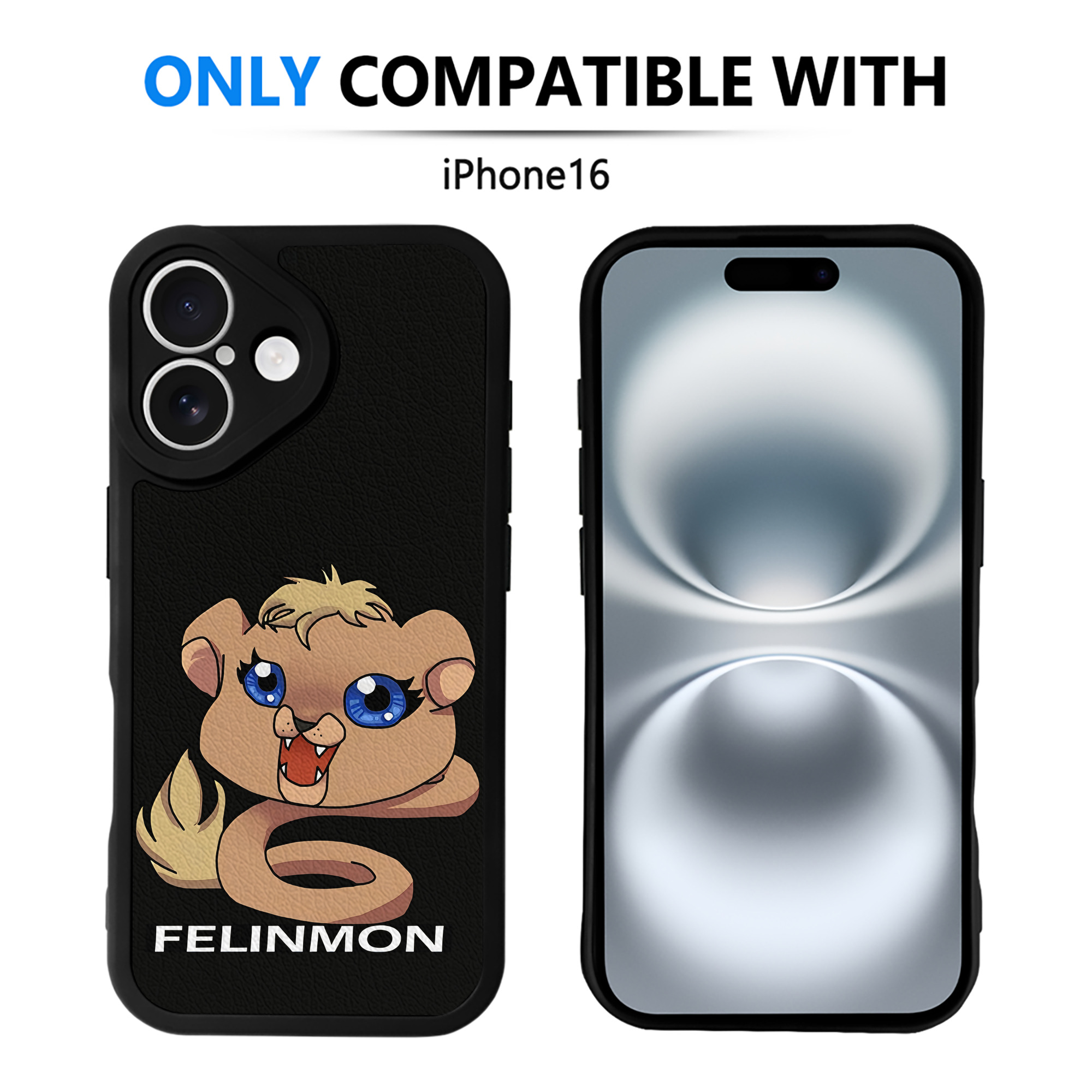 （画像用） Digimon デジタルモンスター/デジモン 【iPhone 16シリーズ対応】シリコンスマホケース（レザー調） 材質：シリコン